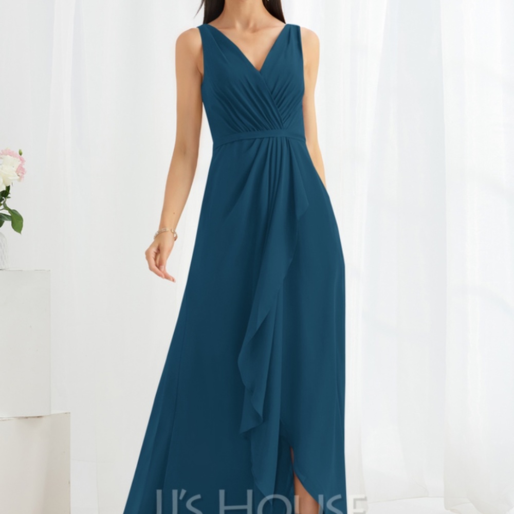 JJ’s House Ink Blue Gown Prom Bridesmaid MOB, Size 8 or 10